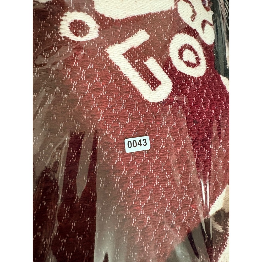 One Size Poncho Burgundy Red With White Hand Made In‎ México Aztec Calendar - Picture 11 of 11